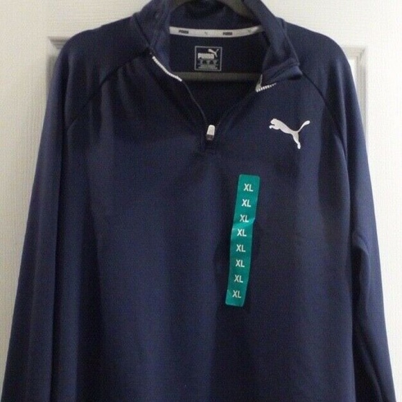 Puma® Men’s Active ¼ Zip Pullover, Blue, NWOT - Picture 5 of 7
